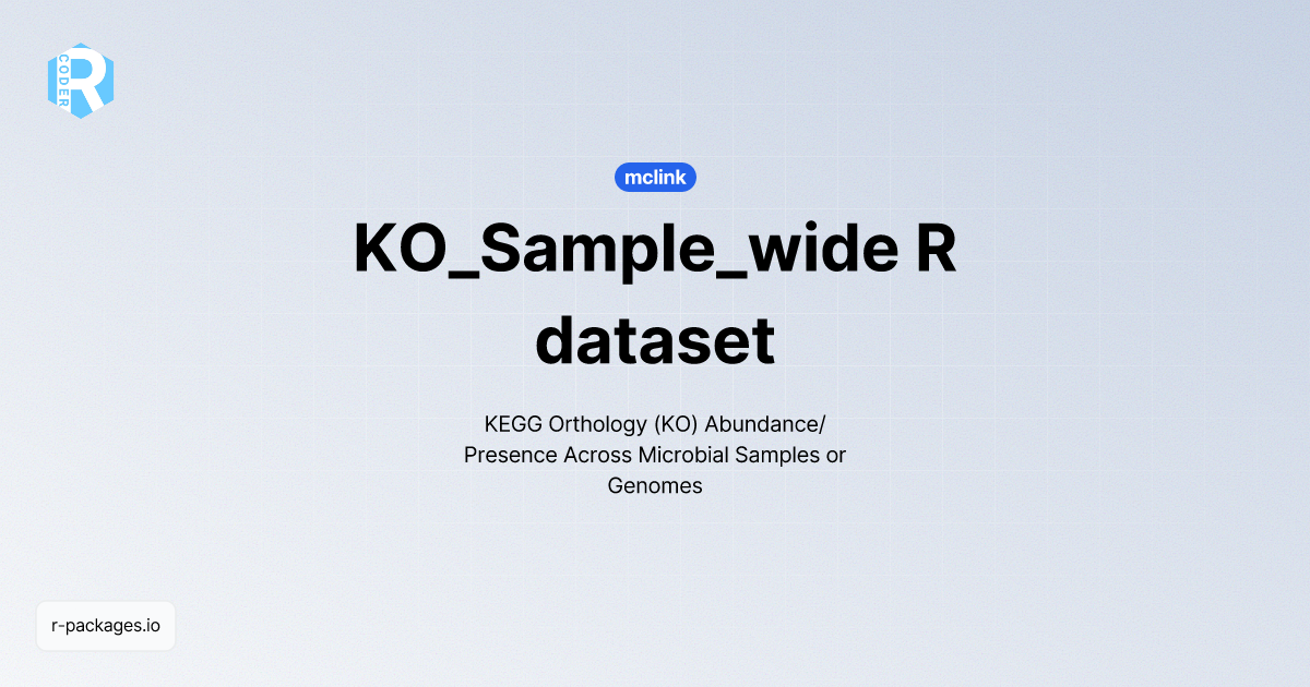 KO_Sample_wide dataset | R PACKAGES