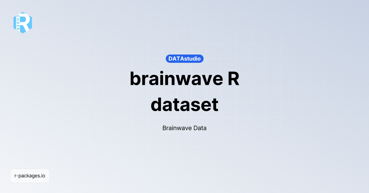 brainwave dataset | R PACKAGES