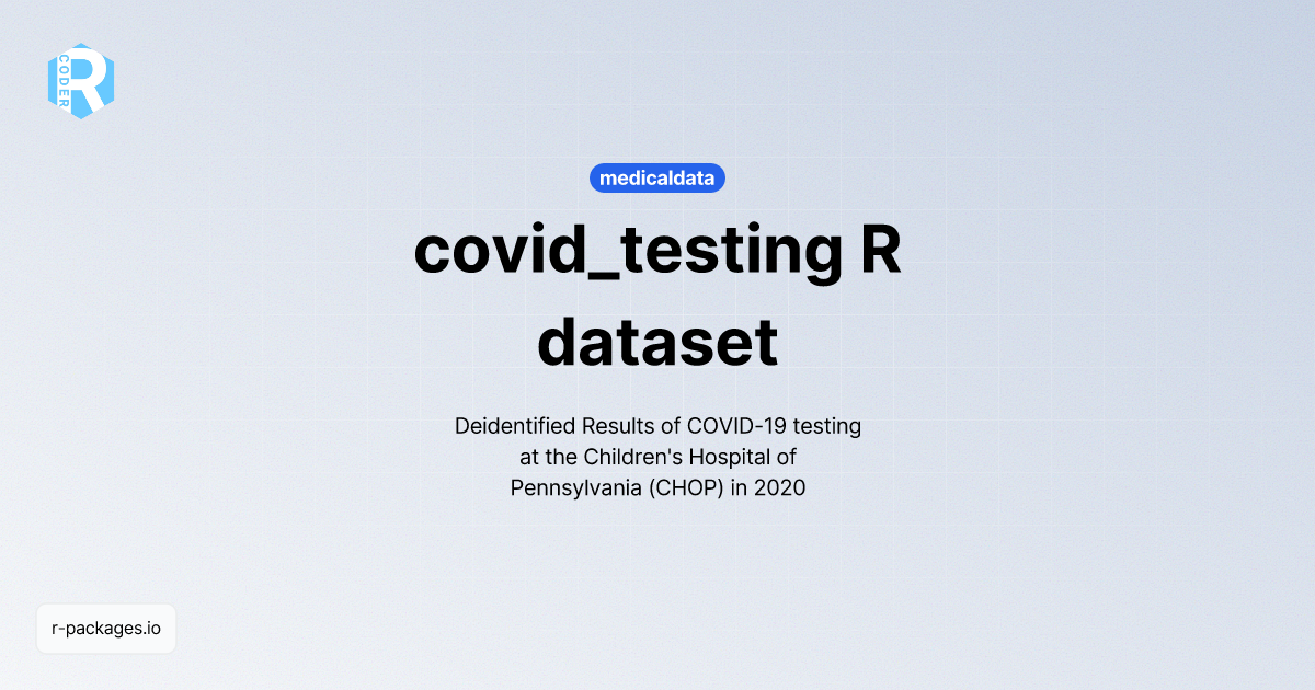 covid_testing dataset | R PACKAGES