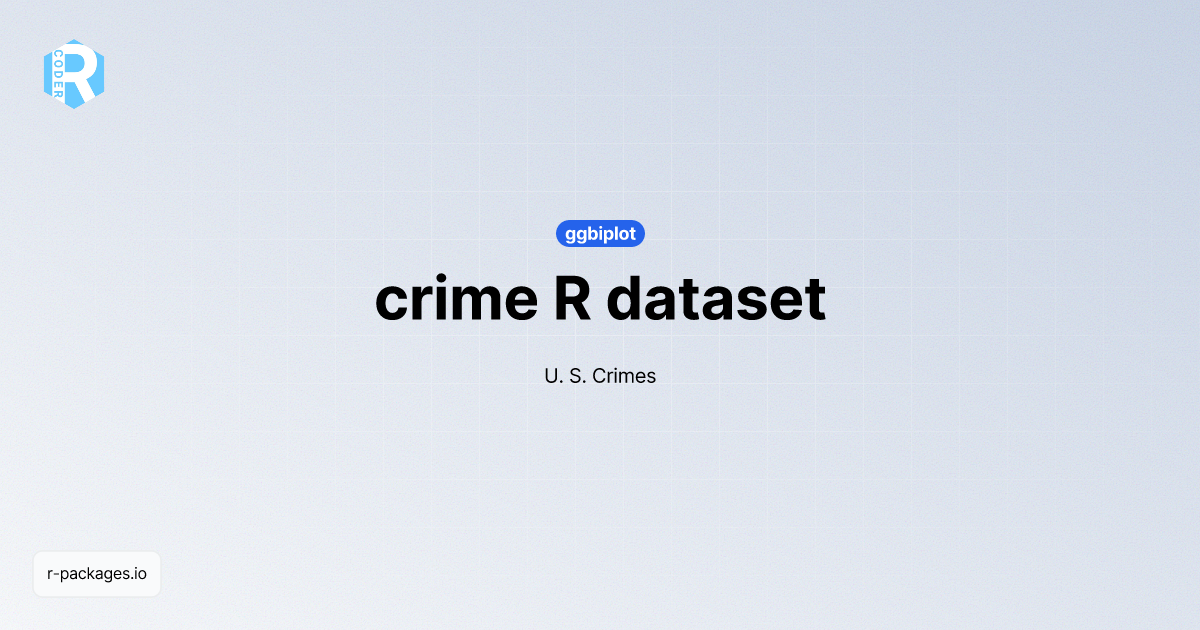 crime dataset | R PACKAGES