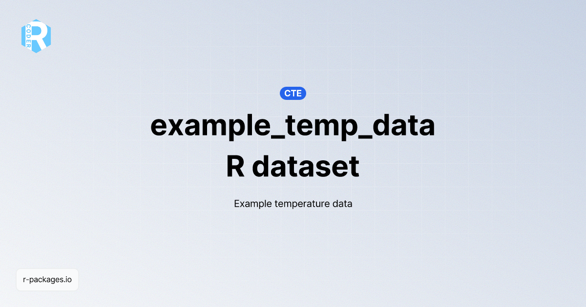 example_temp_data dataset | R PACKAGES