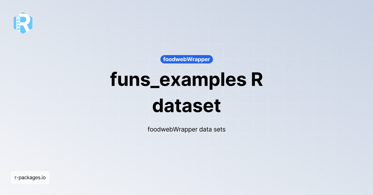 Funs examples dataset r packages