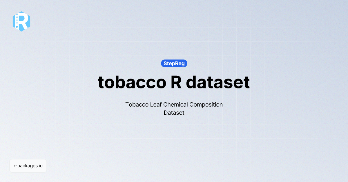 tobacco dataset