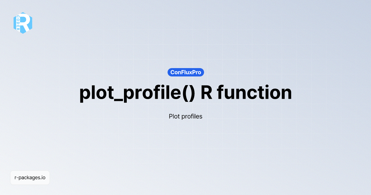 plot_profile() R function from [ConFluxPro] | R PACKAGES