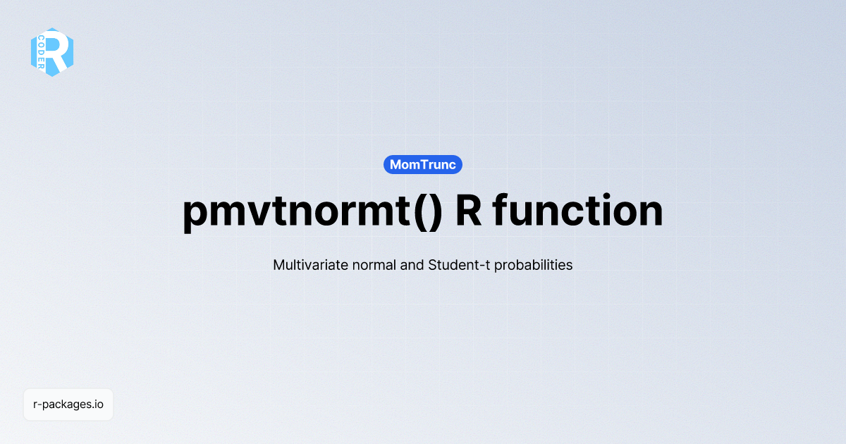 Pmvtnormt r function from momtrunc r packages