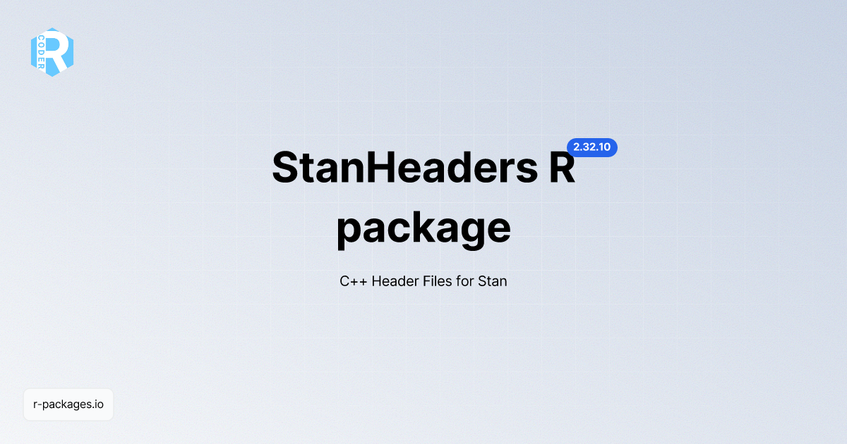 StanHeaders R package [Documentation] | R PACKAGES