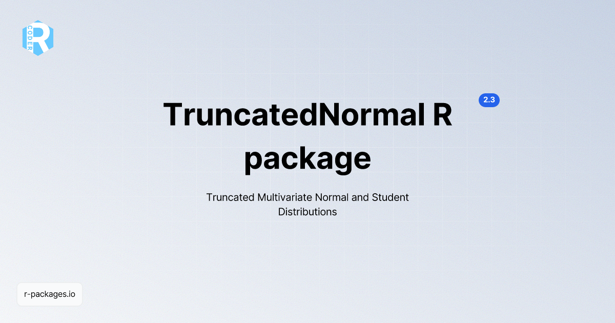 TruncatedNormal R package [Documentation] | R PACKAGES