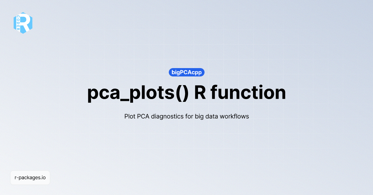 pca_plots() R function from [bigPCAcpp] | R PACKAGES