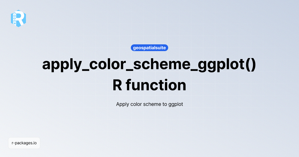 apply_color_scheme_ggplot() R function from [geospatialsuite] | R PACKAGES