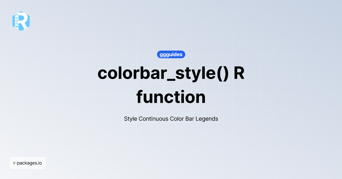 colorbar_style() R function from [ggguides] | R PACKAGES