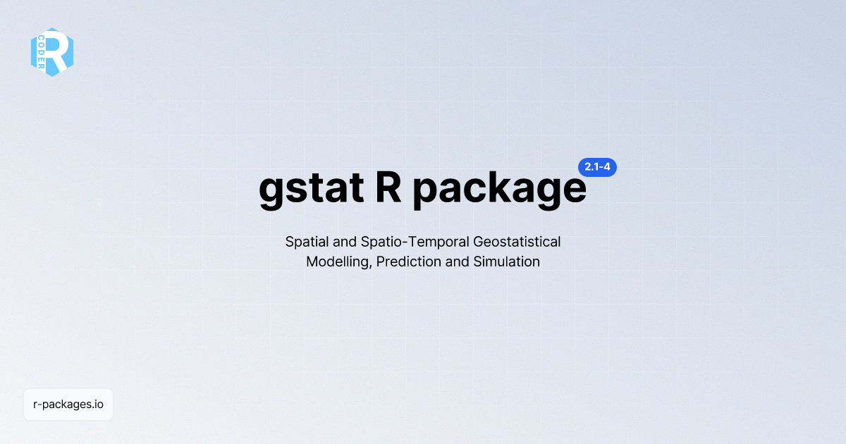 gstat R package [Documentation] | R PACKAGES