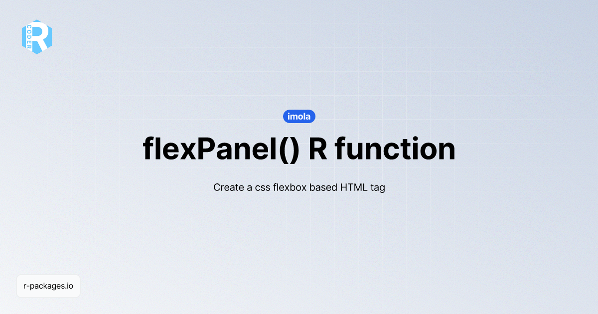 flexPanel() R function from [imola] | R PACKAGES