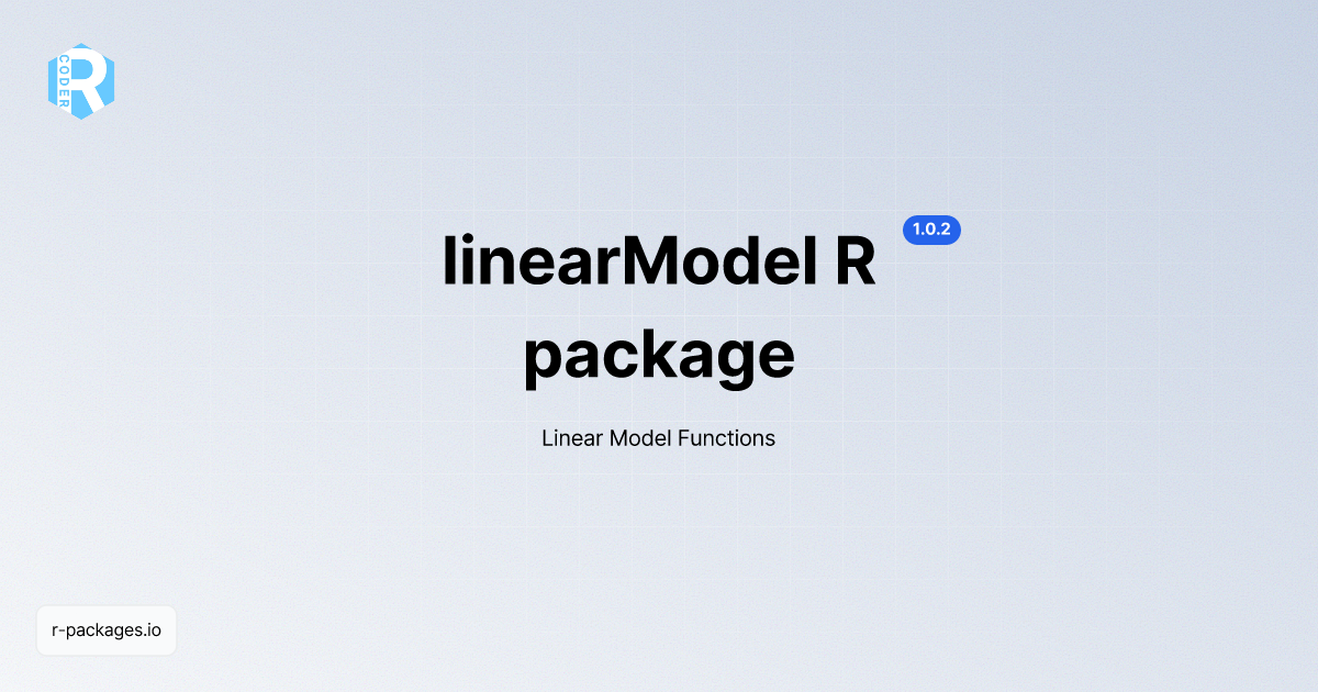 linearModel R package [Documentation] | R PACKAGES