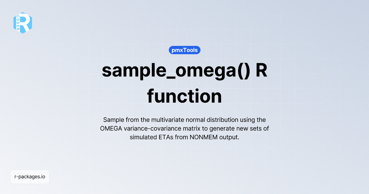 sample_omega() R function from [pmxTools] | R PACKAGES