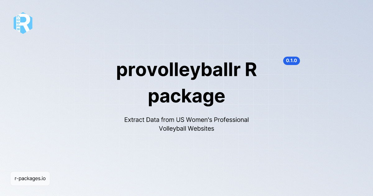 Provolleyballr R Package Documentation R Packages 