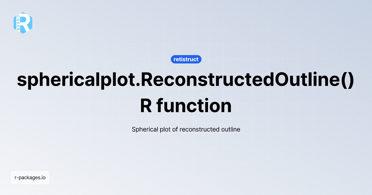 Sphericalplot reconstructedoutline r function from retistruct r
