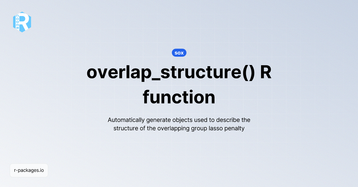 overlap_structure() R function from [sox] | R PACKAGES